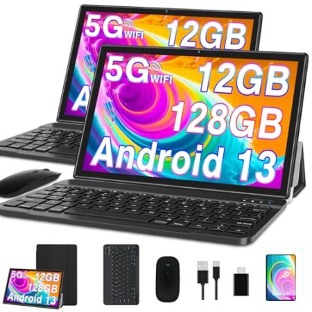 GoodTel 2024 Android 13 Tablet 12GB+128GB, 6000mAh, Black