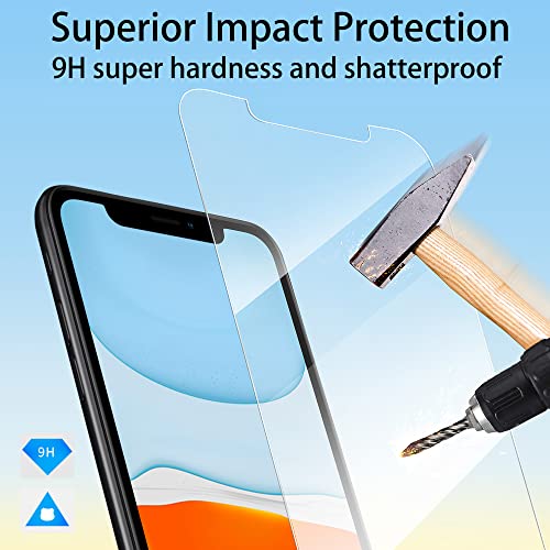 4youquality 3-Pack iPhone 11/XR Screen Protector, Tempered Glass