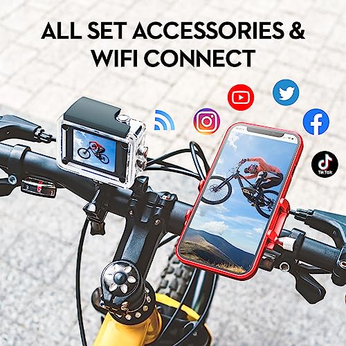 AKASO 4K30fps Waterproof Action Camera - 20MP Dual Screen