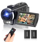 Sunscien Full HD 1080P Vlogging Camera, 3.0" LCD, Remote