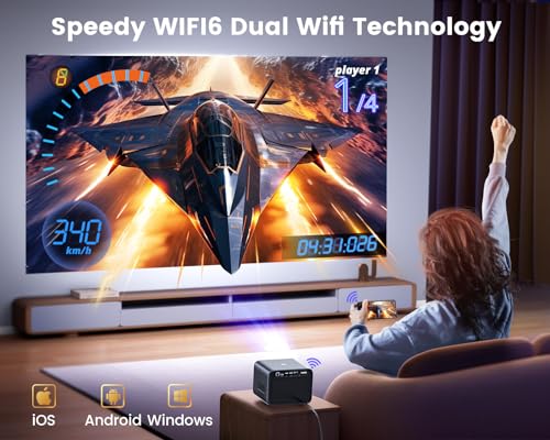 Netflix & Dolby Audio 26000 Lumen Smart Projector, 1080P, 4K