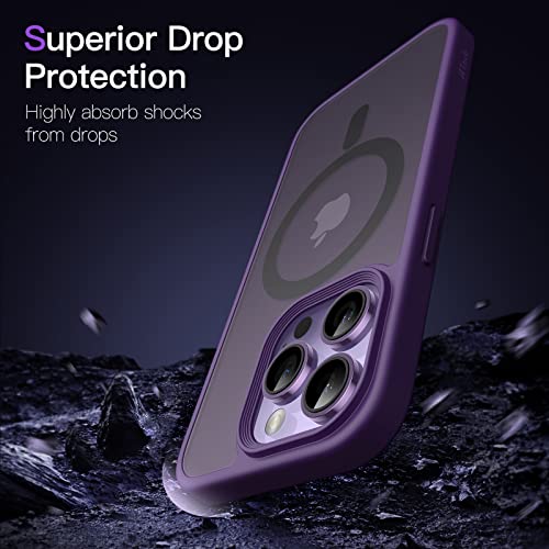 JETech Magnetic Case for iPhone 14 Pro Max, Deep Purple