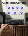 Bluetooth 5.0 Stereo Audio Amplifier, 440W, 4-Channel