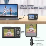 Digital Camera 44MP 1080P, 2.4" LCD, 16X Zoom, Compact