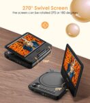 WONNIE 24cm Portable DVD Player with 18cm HD Swivel Screen