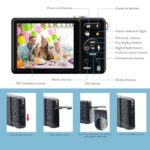 Digital Camera 1080P 18X Zoom 30MP Rechargeable (Blue)