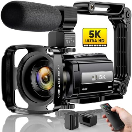 5K UHD 48MP WiFi IR Night Vision Vlogging Camera