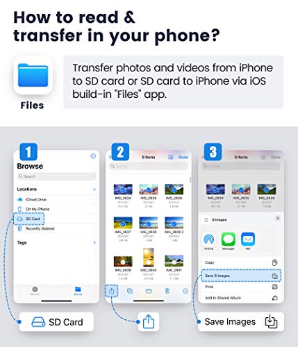 SD Card Reader for iPhone/iPad, Oyuiasle Trail Camera