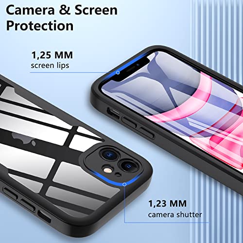 OWKEY iPhone 11 Case 15.5cm, 360° Full Body Protection (Black)
