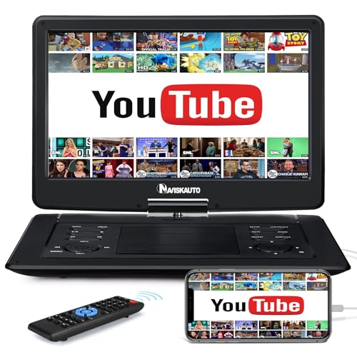 NAVISKAUTO 40cm Portable DVD Player with 16" Screen, HDMI