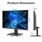 KOORUI 60.5 cm FHD Monitor, 75Hz, VA, Low Blue Light, Black