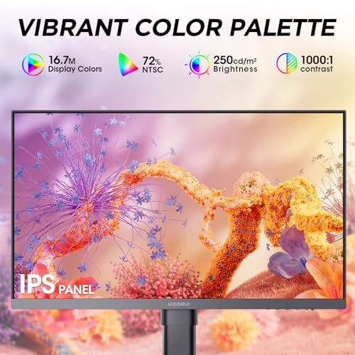 KOORUI 68.6cm FHD Office Monitor, 100Hz, 4ms, VESA, Black