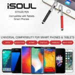 5 Pack iSOUL Crystal Bling Stylus Pens for Touch Screens