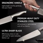 nuovva Kitchen Knife Set with 360° Rotating Stand