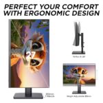 KOORUI 68.6cm FHD Office Monitor, 100Hz, 4ms, VESA, Black