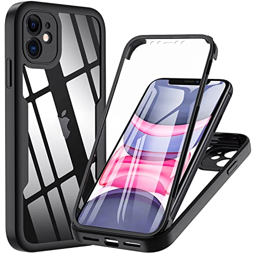 OWKEY iPhone 11 Case 15.5cm, 360° Full Body Protection (Black)