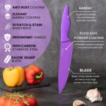 nuovva 5-Piece Colour Coded Stainless Steel Knife Set