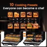 LLIVEKIT 12L Dual Air Fryer Oven, 5.5L Dual Cooking, Black