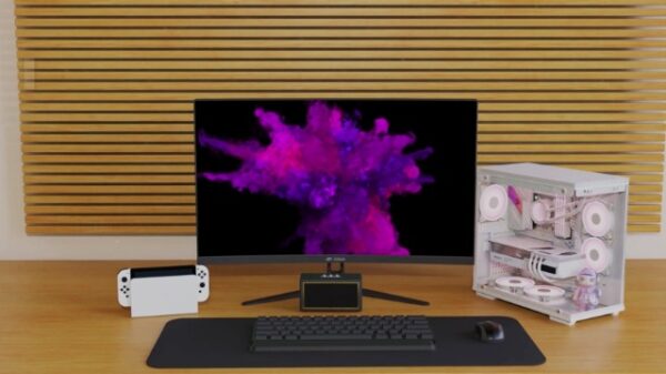 CRUA 68.6cm 180Hz Curved Gaming Monitor, Full HD, Black