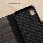 TORRO Leather Wallet Case for iPhone X/XS (Black)