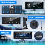 Portable Wireless Car Screen, 26cm IPS, 4K Dashcam, HD Camera