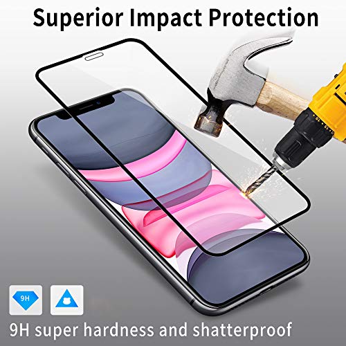 4youquality 3-Pack Full Coverage Screen Protector for iPhone XR/11