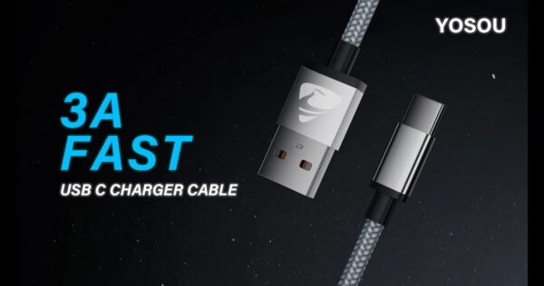 Yosou 2M USB C Charger Cable 2Pack Fast Charging 3A