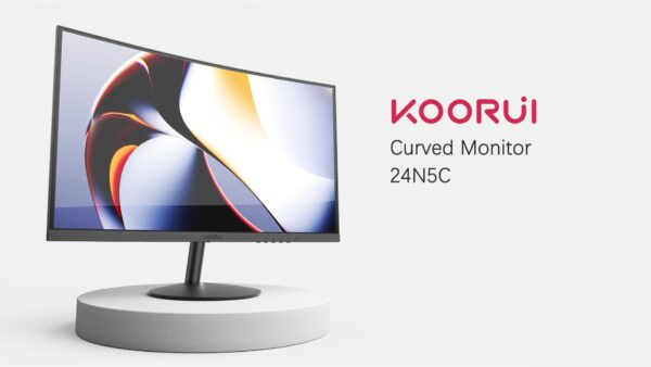 KOORUI 60.5cm Curved Full HD 1080P 60Hz Gaming Monitor