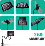 Gooseneck Tablet & Phone Holder, Adjustable, 10-28 cm (Black)