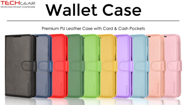 TECHGEAR iPhone SE/8/7/6 Leather Wallet Case - Red