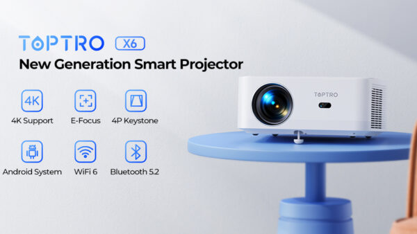 【Android TV】4K Projector, 25000 Lumen, 300" Display, WiFi 6
