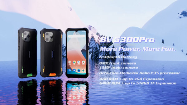 Blackview BV5300Pro Rugged Smartphone, 7GB+64GB, 6580mAh, 6.1"
