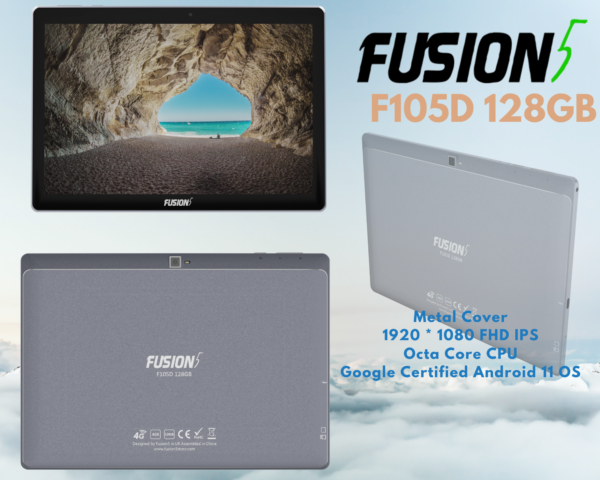 Fusion5 25.6cm Android 11 Tablet, 128GB, 4GB RAM, 4G, FHD