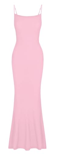 AUSELILY Women's Summer Ribbed Bodycon Maxi Dress
