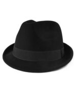 Zylioo S-XXL Felt Trilby Fedora, Large Short Brim Hat
