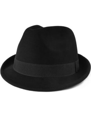 Zylioo S-XXL Felt Trilby Fedora, Large Short Brim Hat