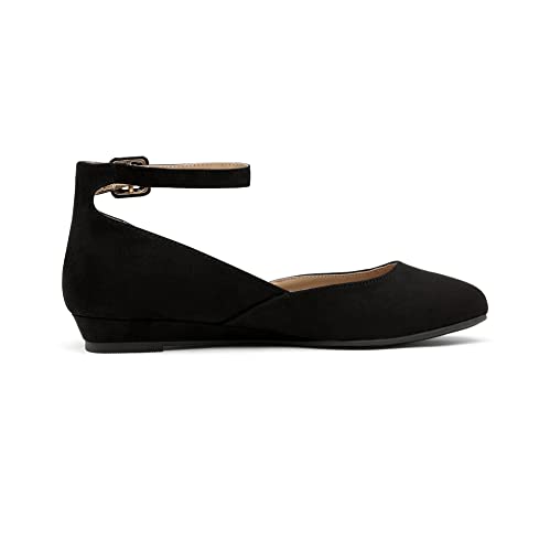 DREAM PAIRS Women's Ballet Flats Ankle Strap Shoes