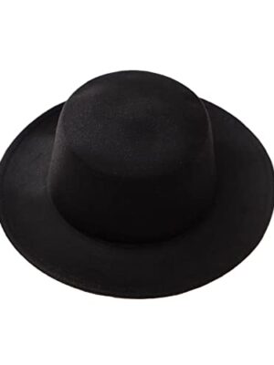 Bamboopack Black Fedora Hat for Party, Cosplay, Wedding
