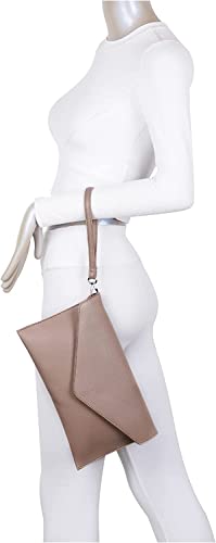 Craze London Italian Suede Large Envelope Clutch Bag