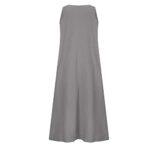 AMhomely Women's Elegant Sleeveless Cotton Linen Dress