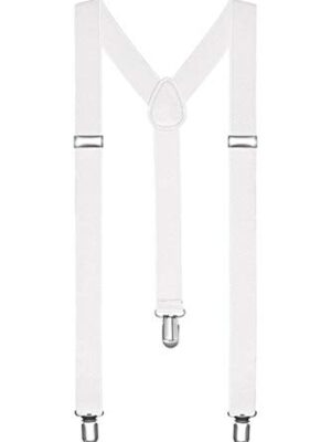 Unisex Adjustable 25mm Slim Trouser Braces with Clips