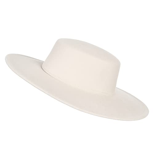 GEMVIE Wide Brim Fedora Hat for Men & Women