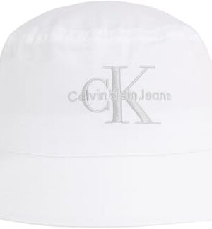 Calvin Klein Women's Monogram Bucket Hat, White, OS