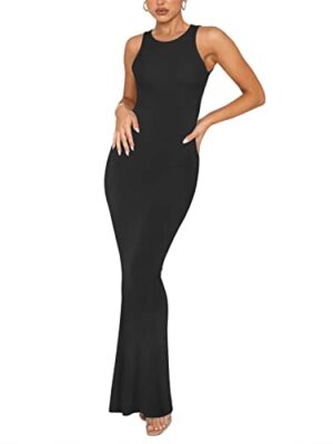 REORIA Women's Summer Sleeveless Halter Maxi Dress