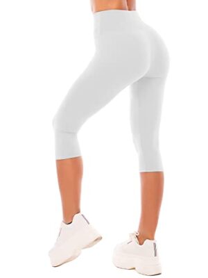 SINOPHANT High Waisted Capri Leggings for Women, Soft Tummy Control