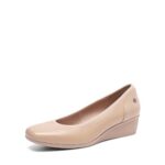 DREAM PAIRS Women's Wedge Low Heels Square Toe Pumps