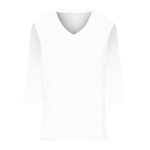 Women's V-Neck Slim Fit Summer Tops, Half Sleeve Blouse