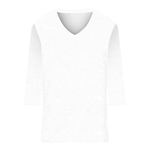 Women's V-Neck Slim Fit Summer Tops, Half Sleeve Blouse