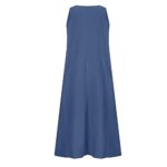 Sundresses for Women Cotton Linen Sleeveless Long Dress