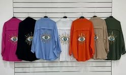 Sehrish Women's Oversize Sequin Eye Top (One Size)